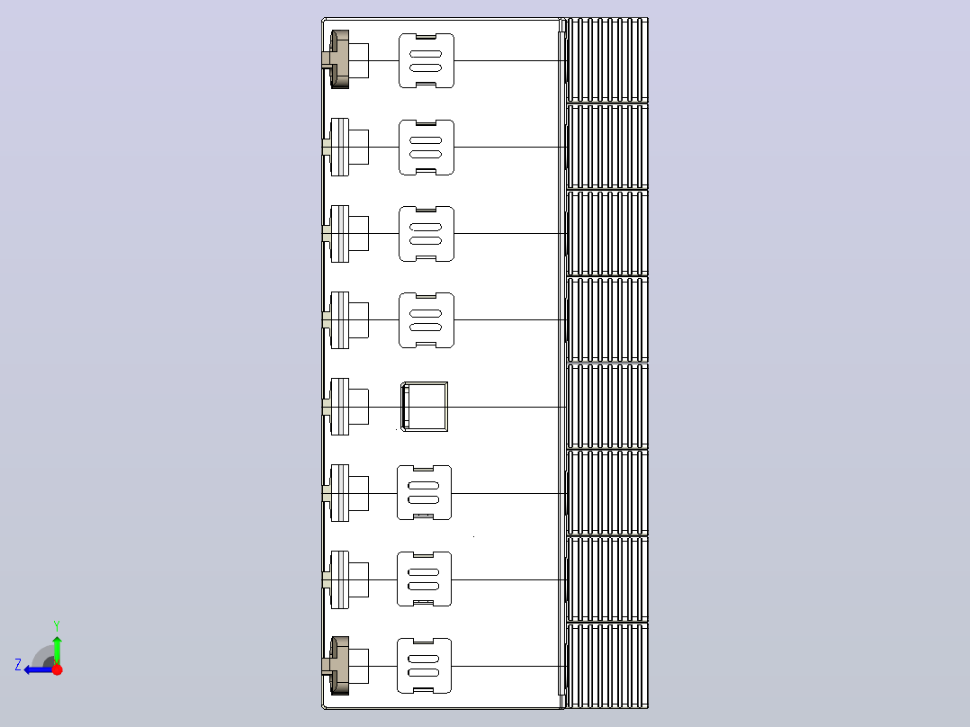 NU5-II-F 80-100 4P电涌保护器三维模型202405右视图