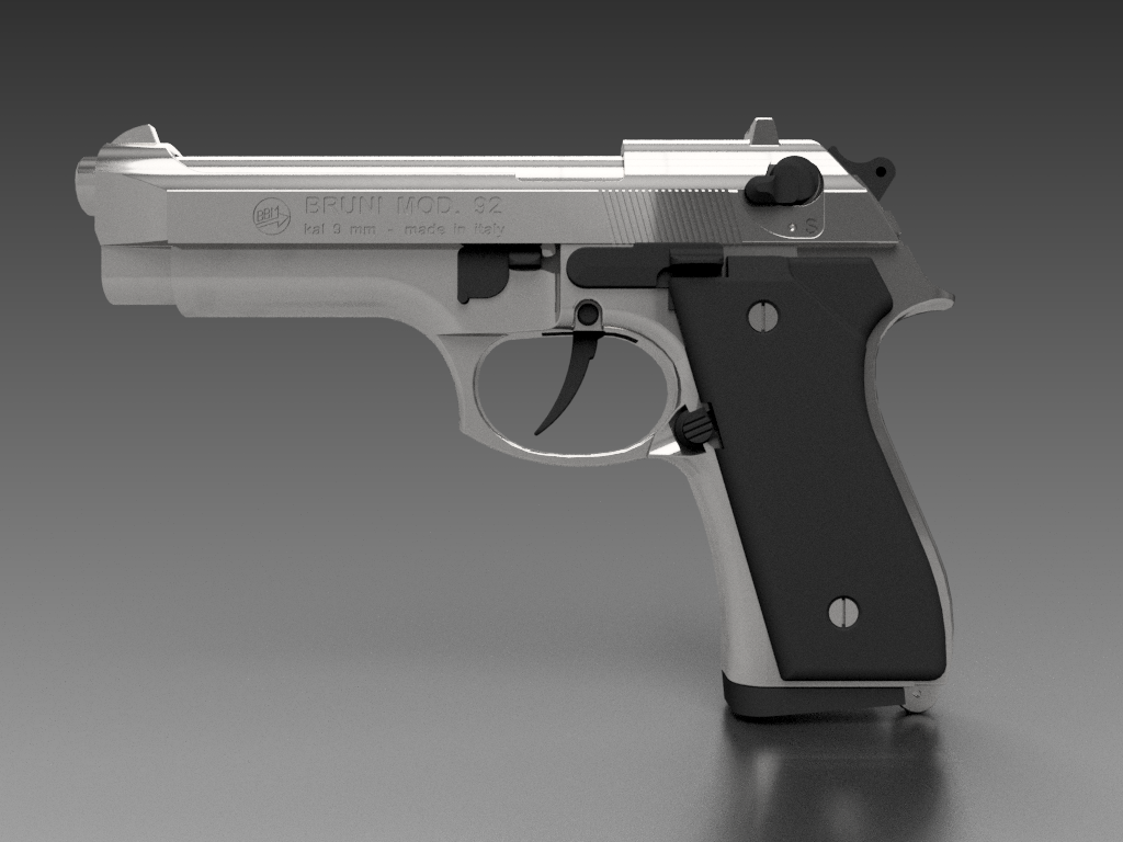 布鲁尼国防部。92射击枪9mm