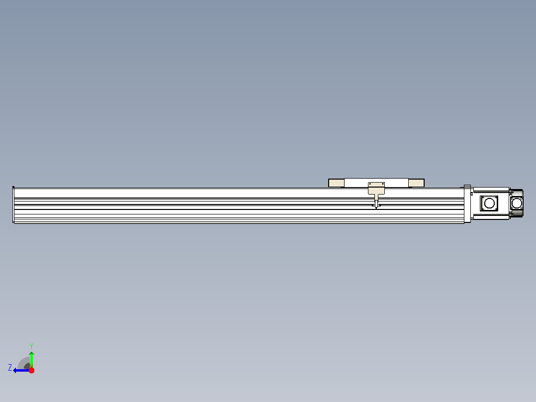 滚珠丝杠直线轴带导轨全封闭TPA-HCR-220D-3210C-L950-M-C-P1K-N3右视图