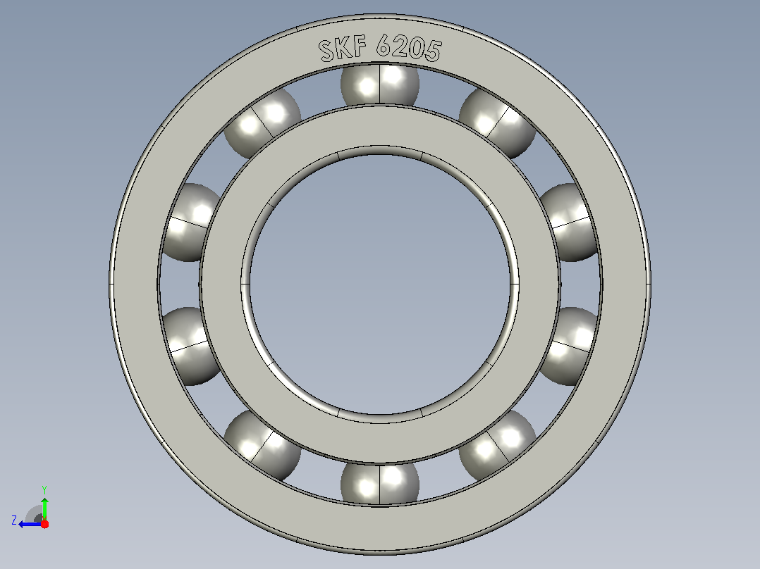 25毫米轴承SKF 6205 (RS286-8022)右视图
