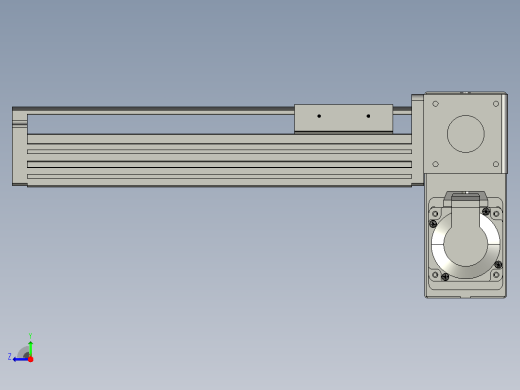 皮带直线轴半封闭可选导轨TPA-HNB-85D-90-L150-RP-Y-P20-N3右视缩略图