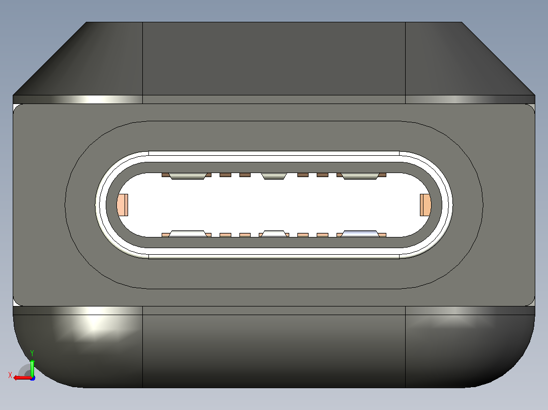 USB 闪存驱动器后视图