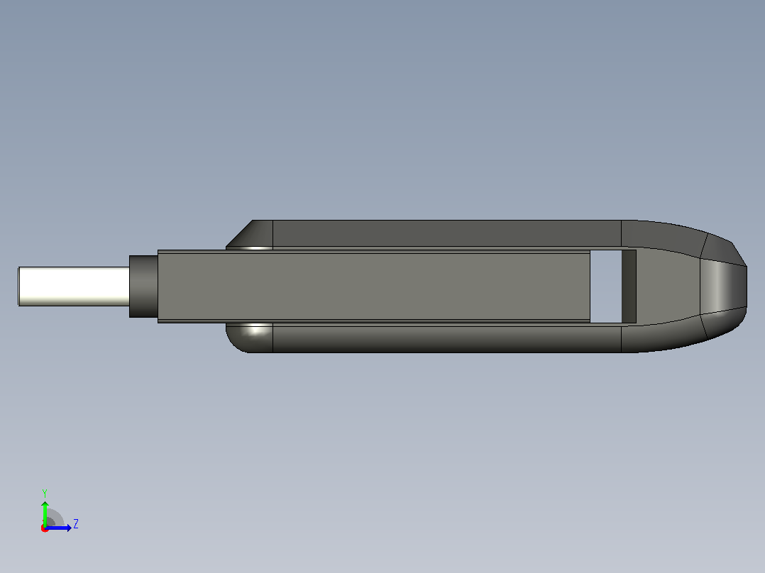 USB 闪存驱动器左视图