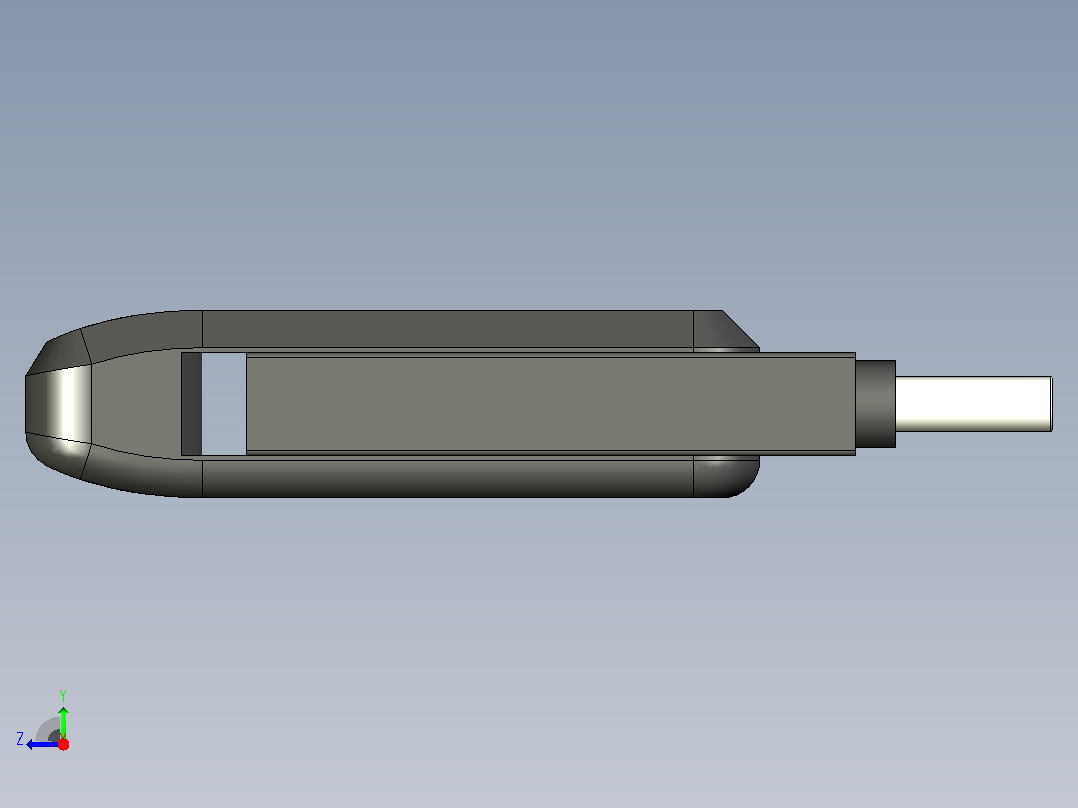 USB 闪存驱动器右视图