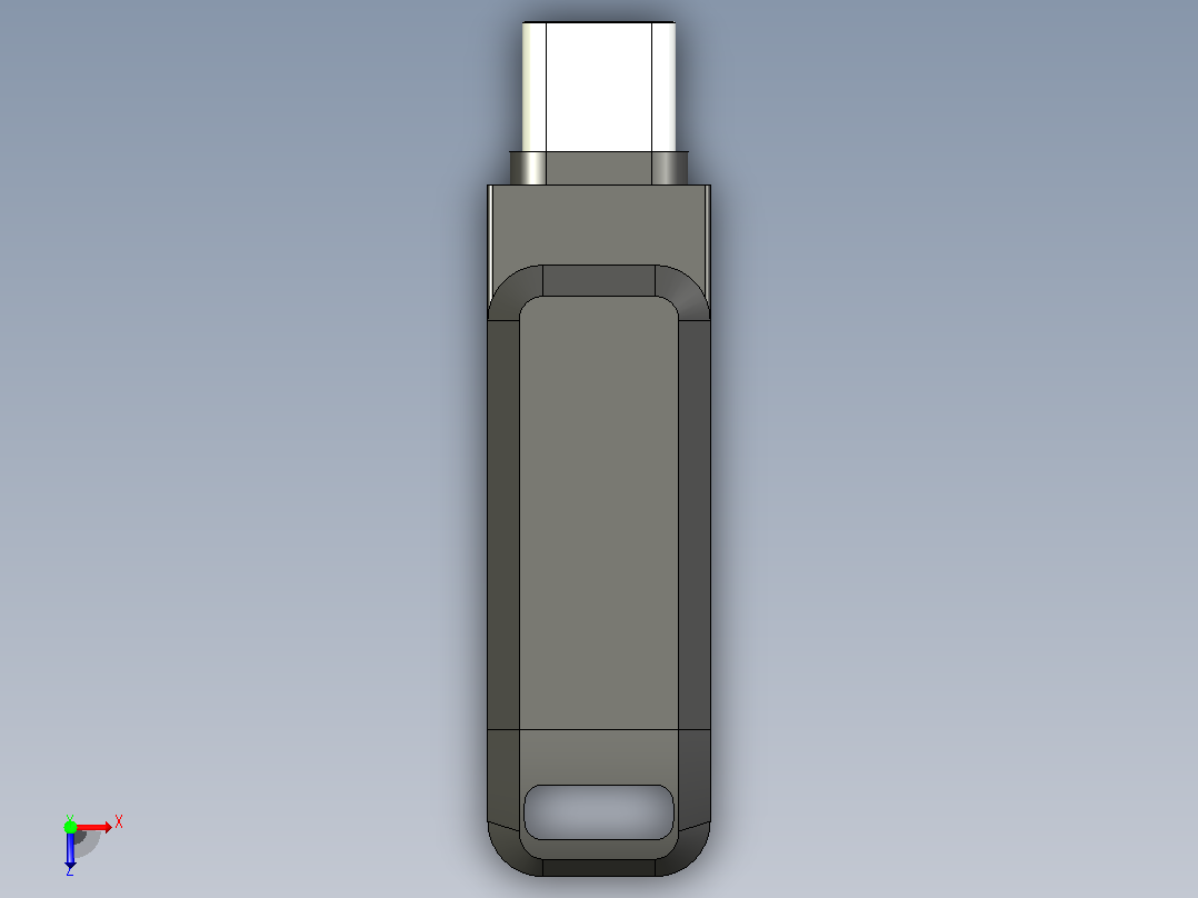 USB 闪存驱动器俯视图