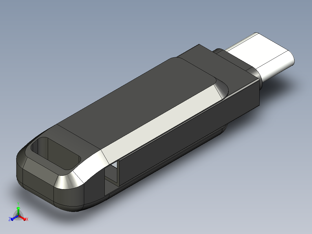 USB 闪存驱动器正等轴测图