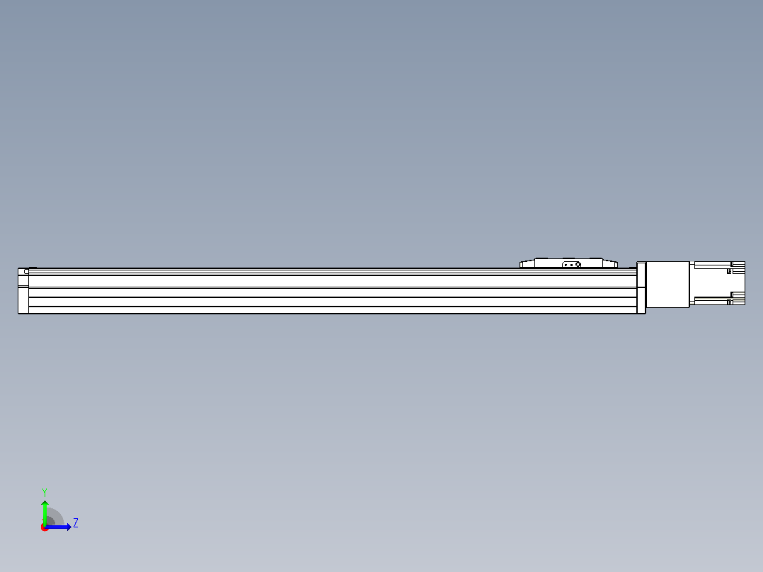滚珠丝杠直线轴内置导轨TPA-GCR-80-1610C-L650-M-M20-N3左视图