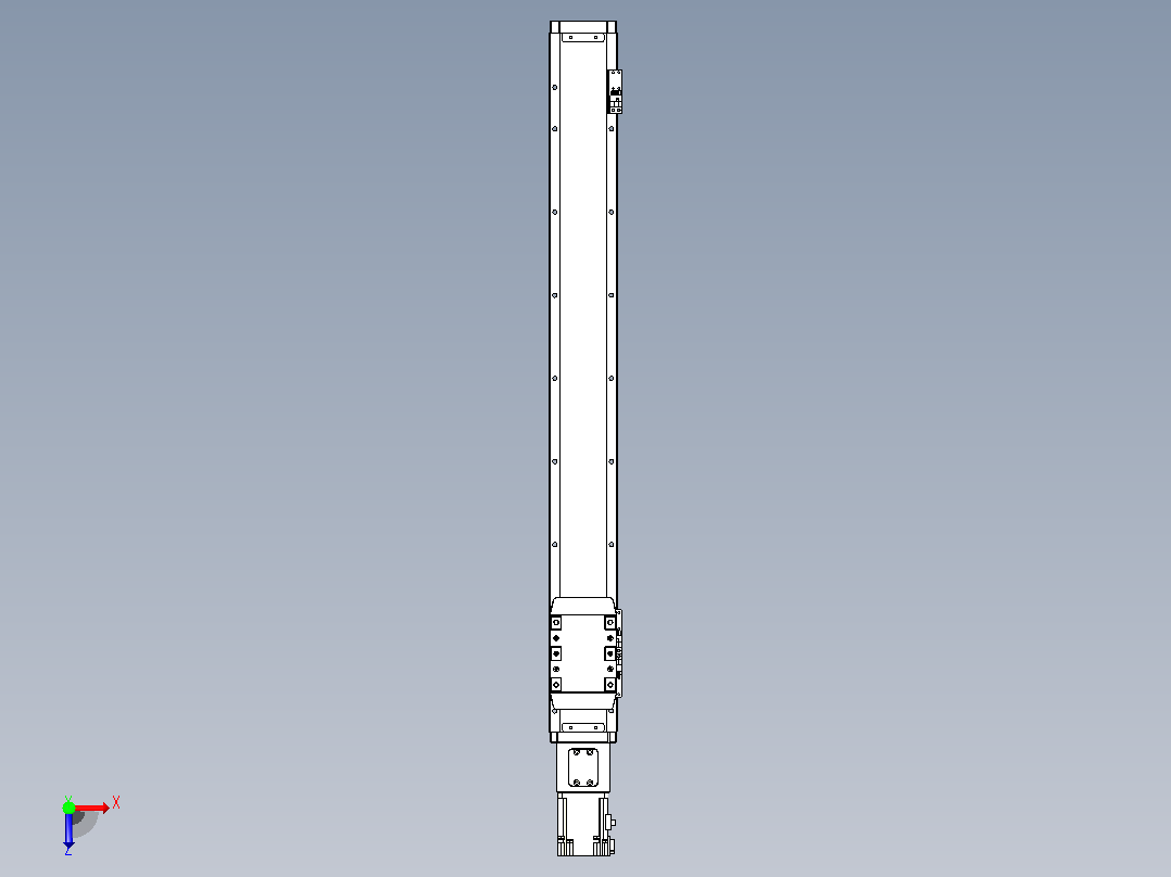 滚珠丝杠直线轴内置导轨TPA-GCR-80-1610C-L650-M-M20-N3俯视图