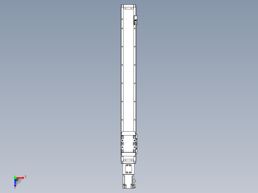 滚珠丝杠直线轴内置导轨TPA-GCR-80-1610C-L650-M-M20-N3俯视缩略图