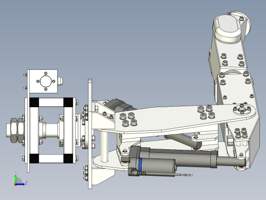 6dof-robot-arm INVENTOR STP左视缩略图