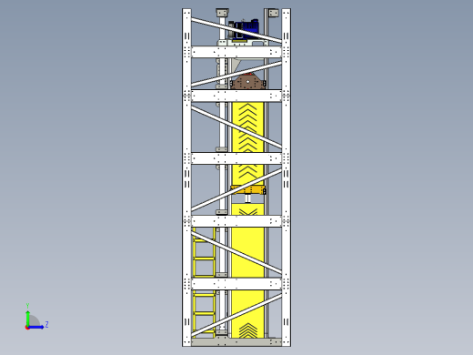 轿厢电梯结构左视缩略图