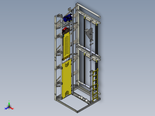 轿厢电梯结构正等轴测缩略图