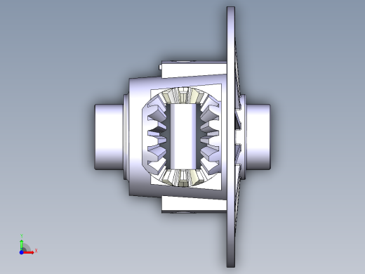 一字轴差速器设计CAD图纸前视缩略图