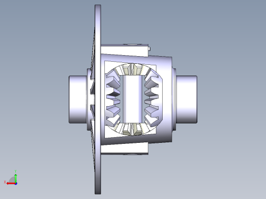 一字轴差速器设计CAD图纸后视缩略图