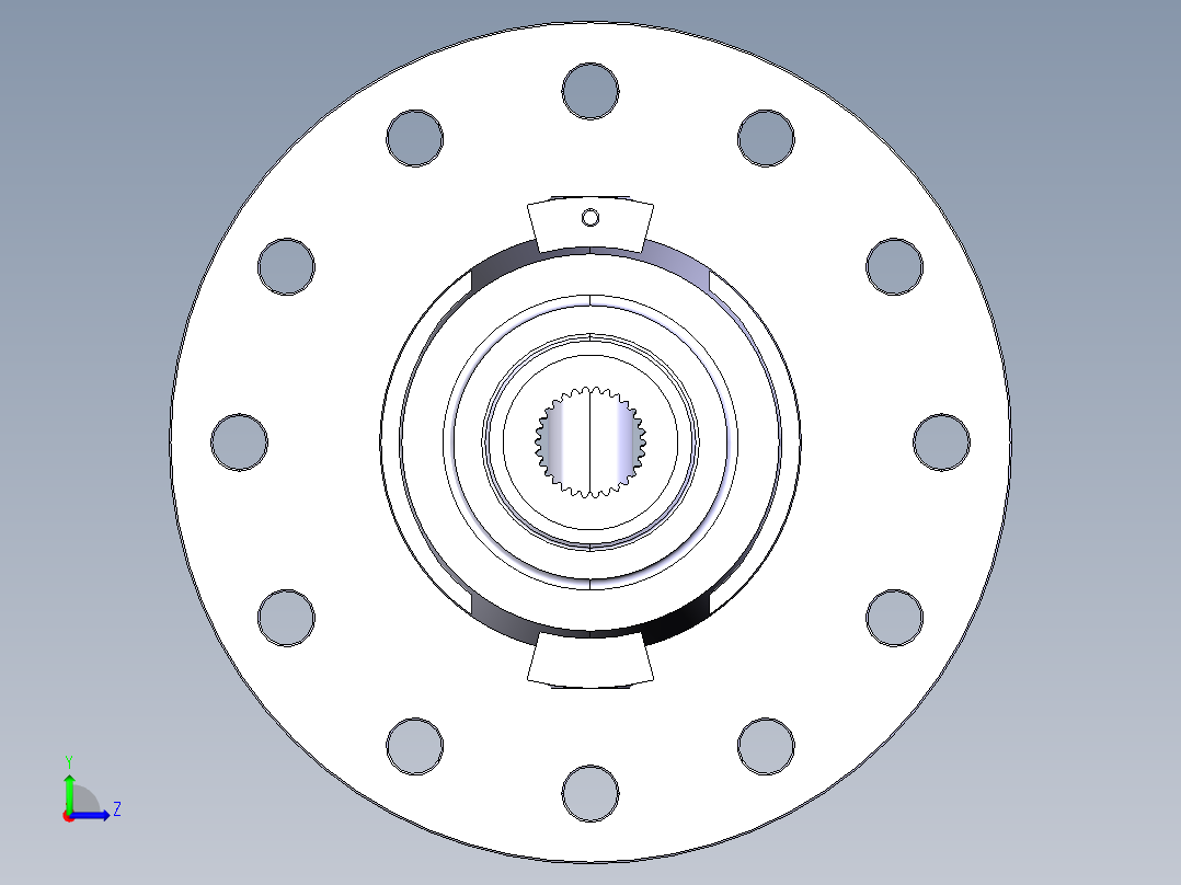 一字轴差速器设计CAD图纸左视图