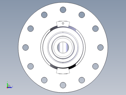 一字轴差速器设计CAD图纸左视缩略图