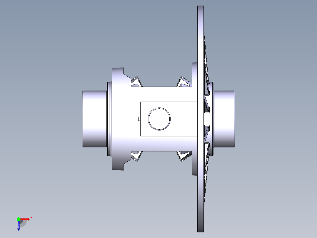 一字轴差速器设计CAD图纸俯视图