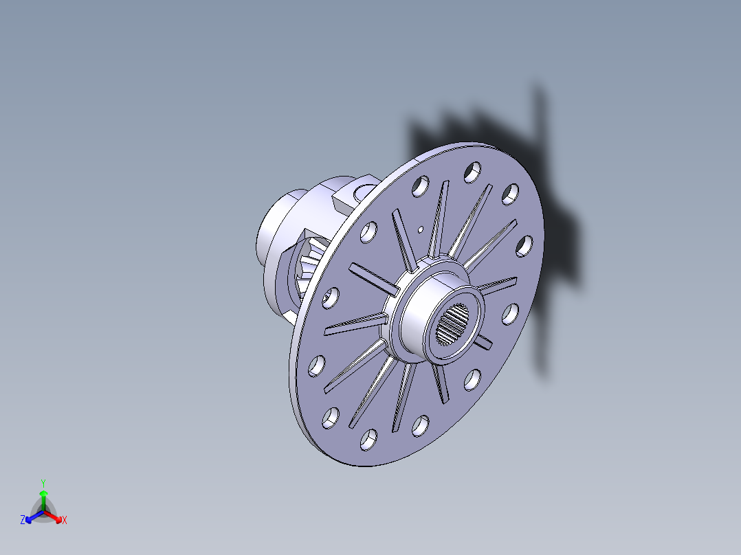一字轴差速器设计CAD图纸正等轴测图
