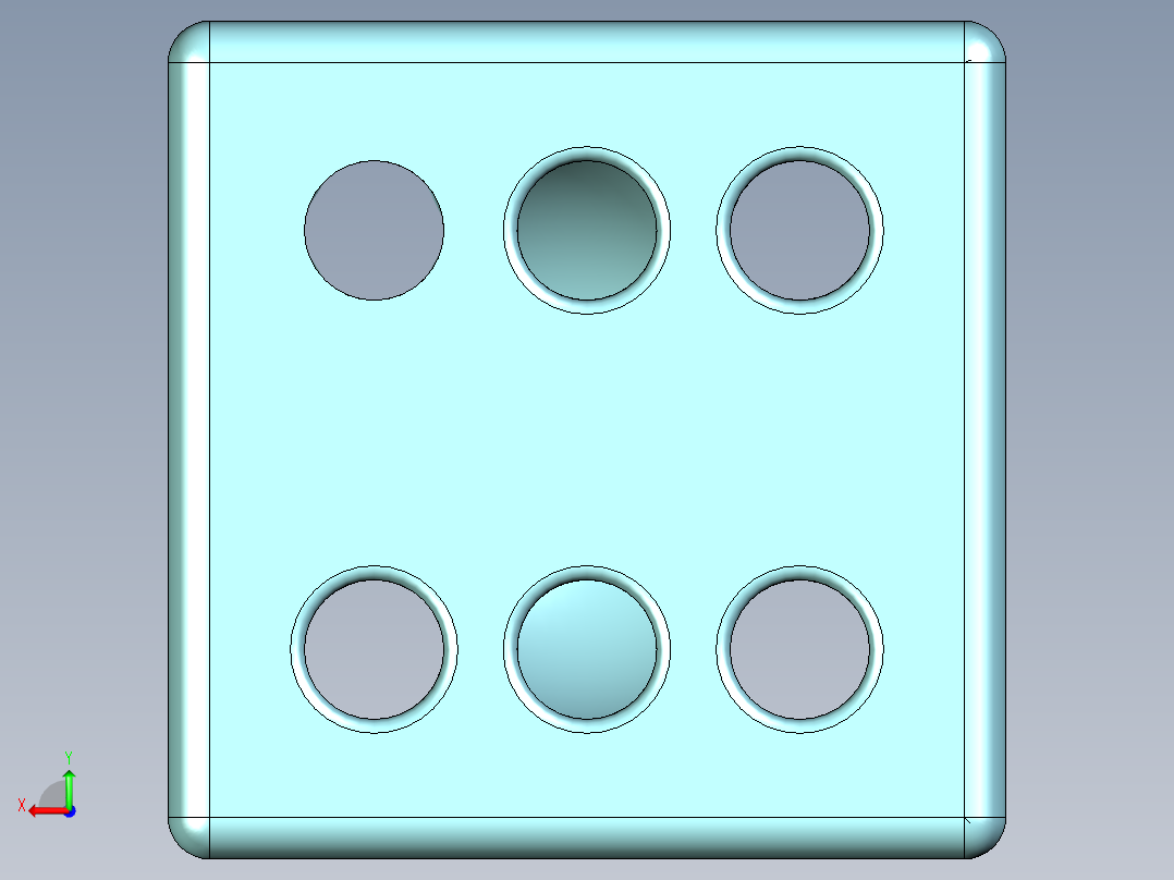 镂空骰子后视图