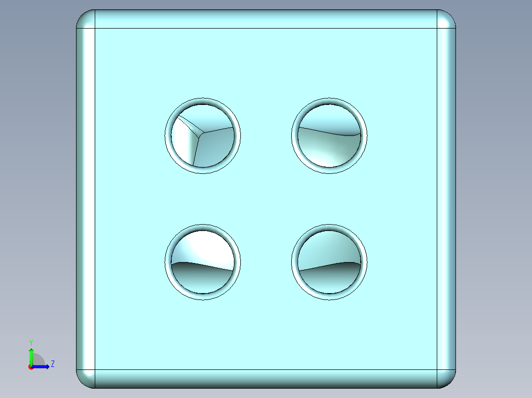 镂空骰子左视图