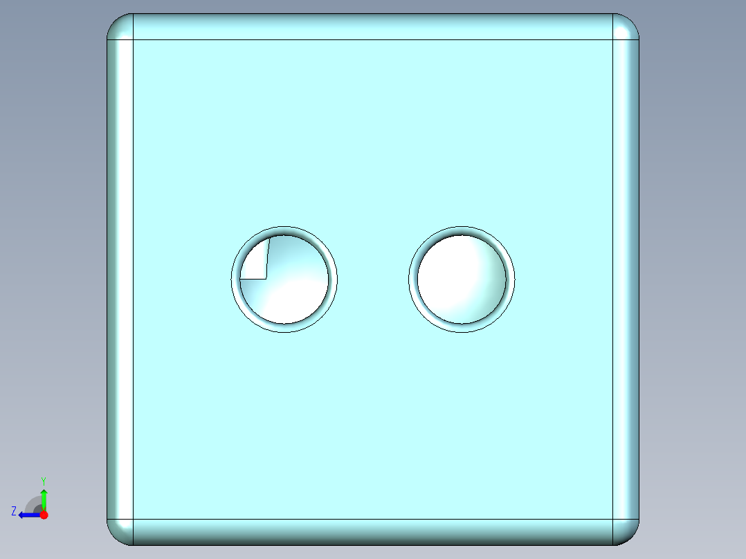 镂空骰子右视图