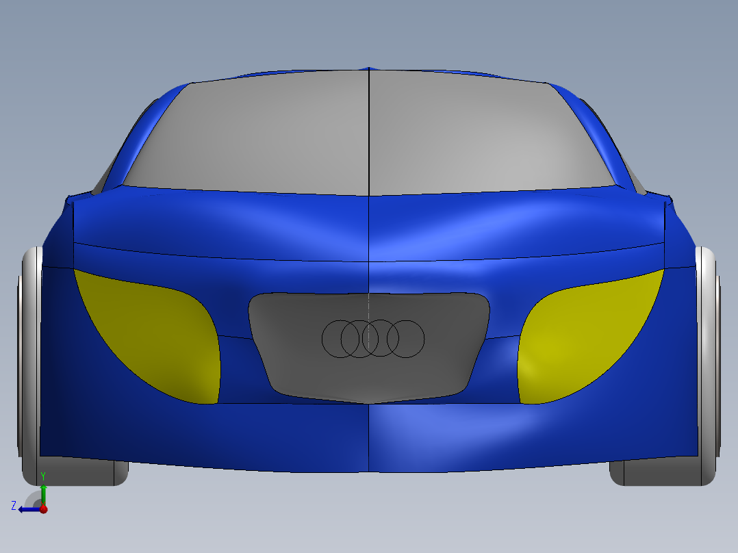 solidworks 奥迪ahmet yayli跑车右视图