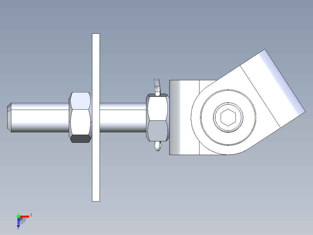 不锈钢铰链俯视图