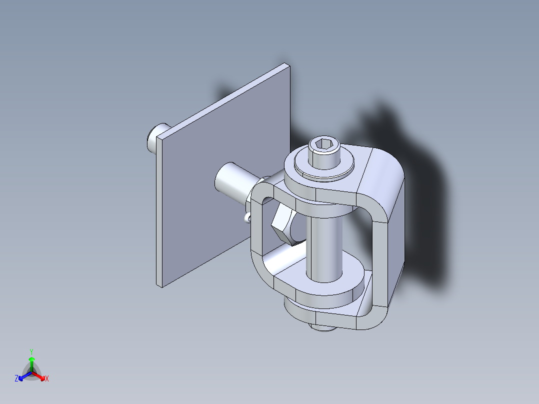 不锈钢铰链正等轴测图