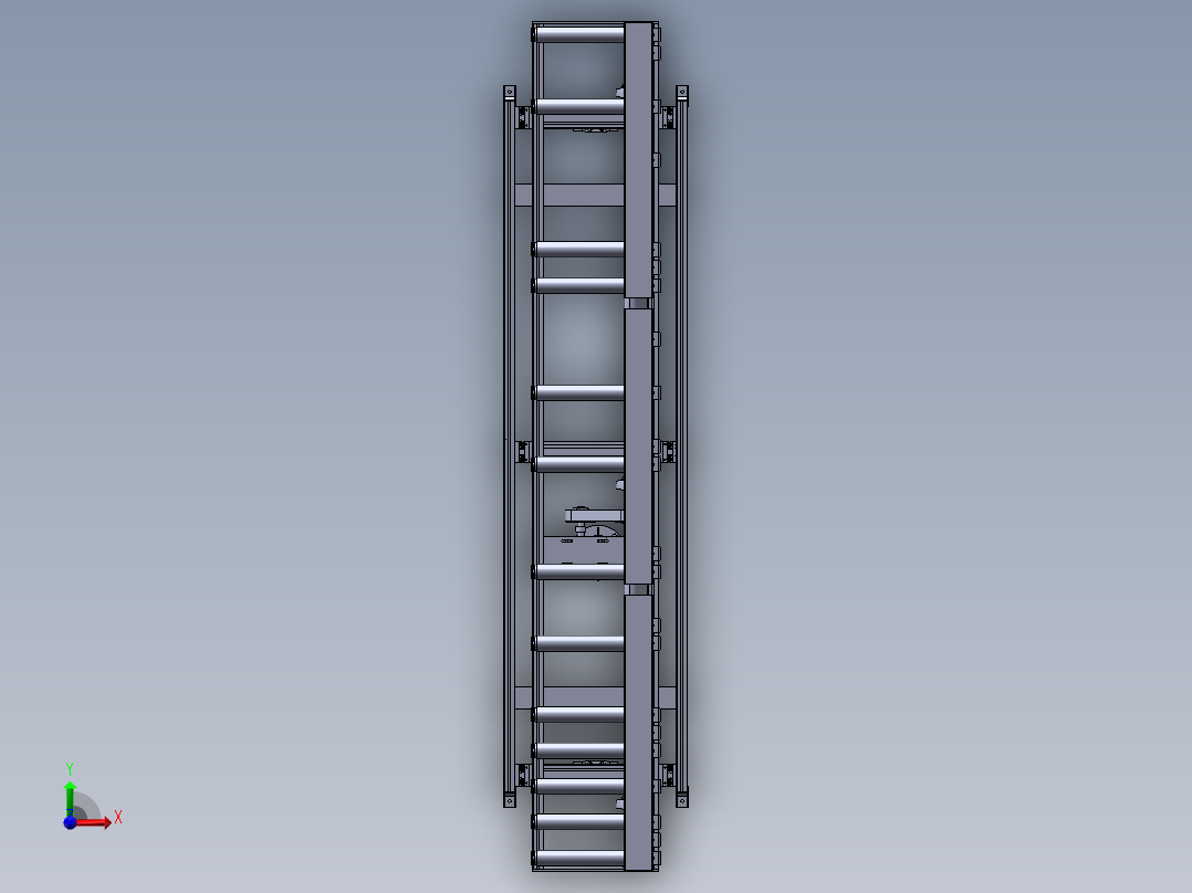 B44-辊子输送线模型前视图
