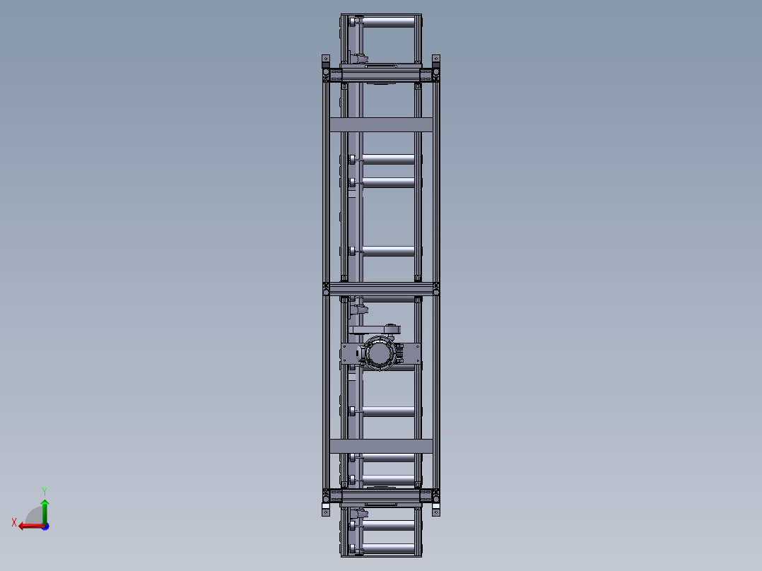 B44-辊子输送线模型后视图