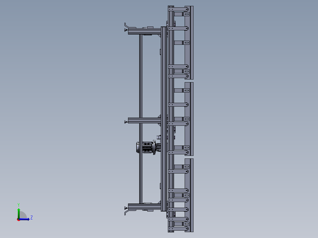 B44-辊子输送线模型左视图
