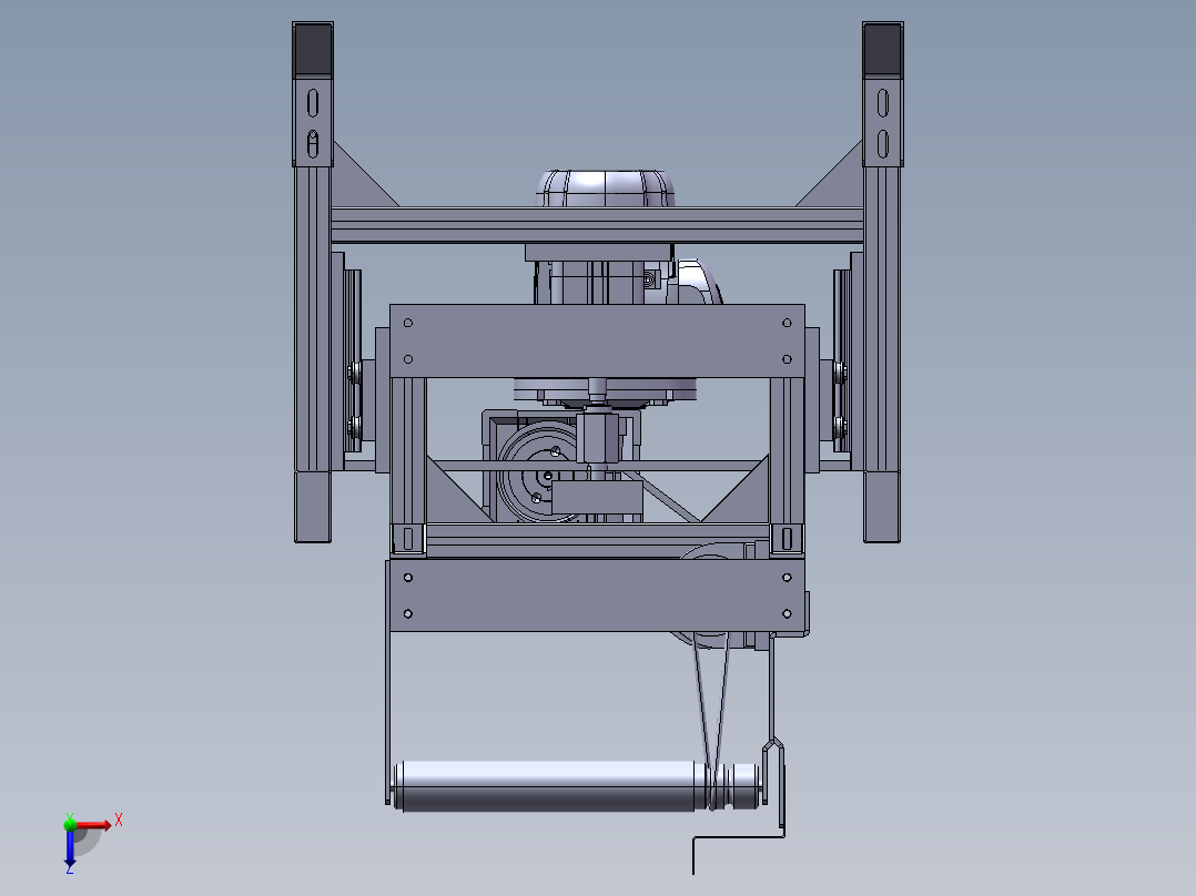B44-辊子输送线模型俯视图