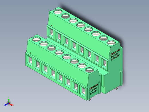 DEGSON DG500 系列 5.05.087.62mm 接线端子-DG500B-5.08-16P-14-00AH