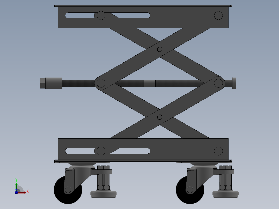 丝杠螺旋升降机前视图