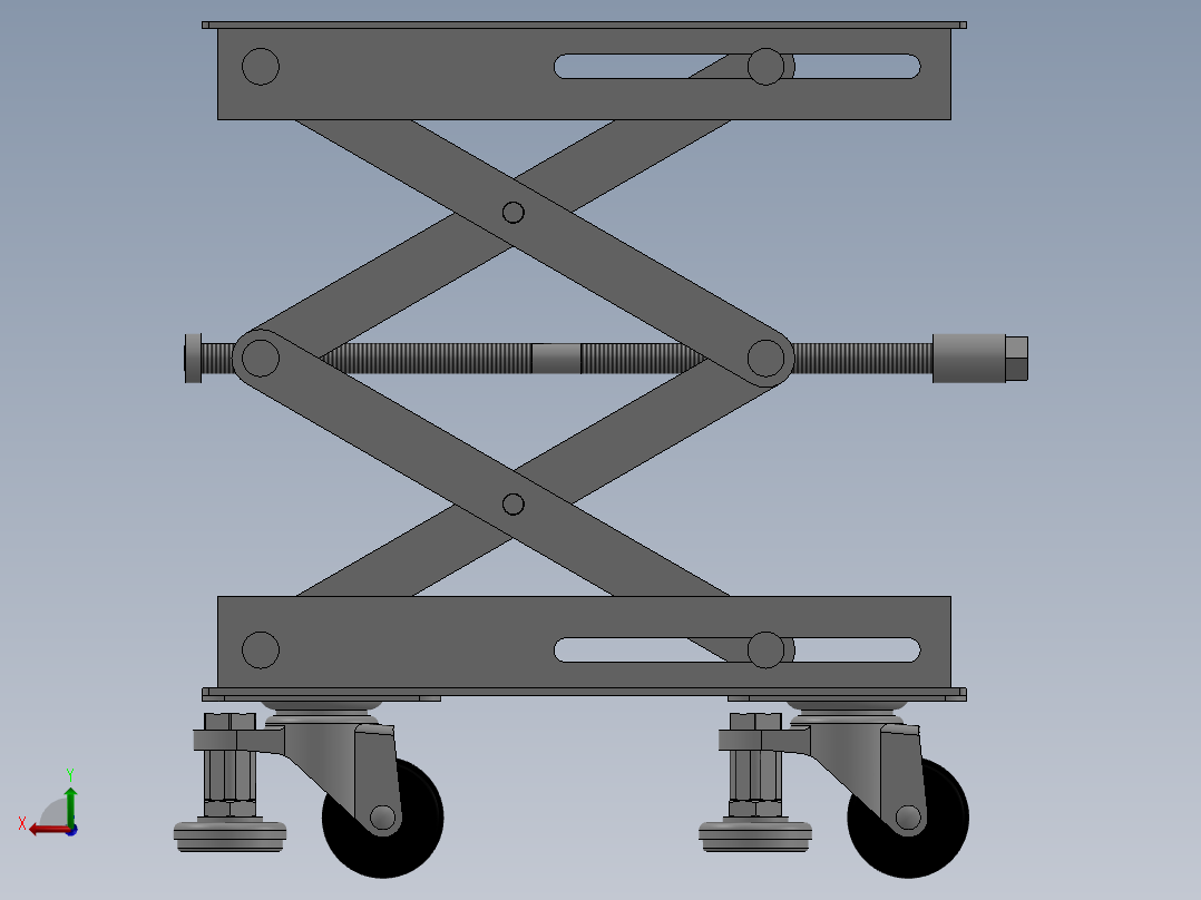 丝杠螺旋升降机后视图
