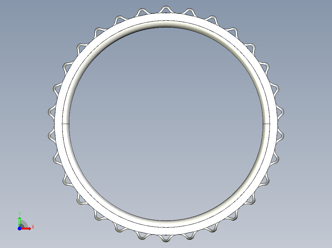 ROLL-RING鏈條張力環906~920-3D多系列多零件图纸模型前视图