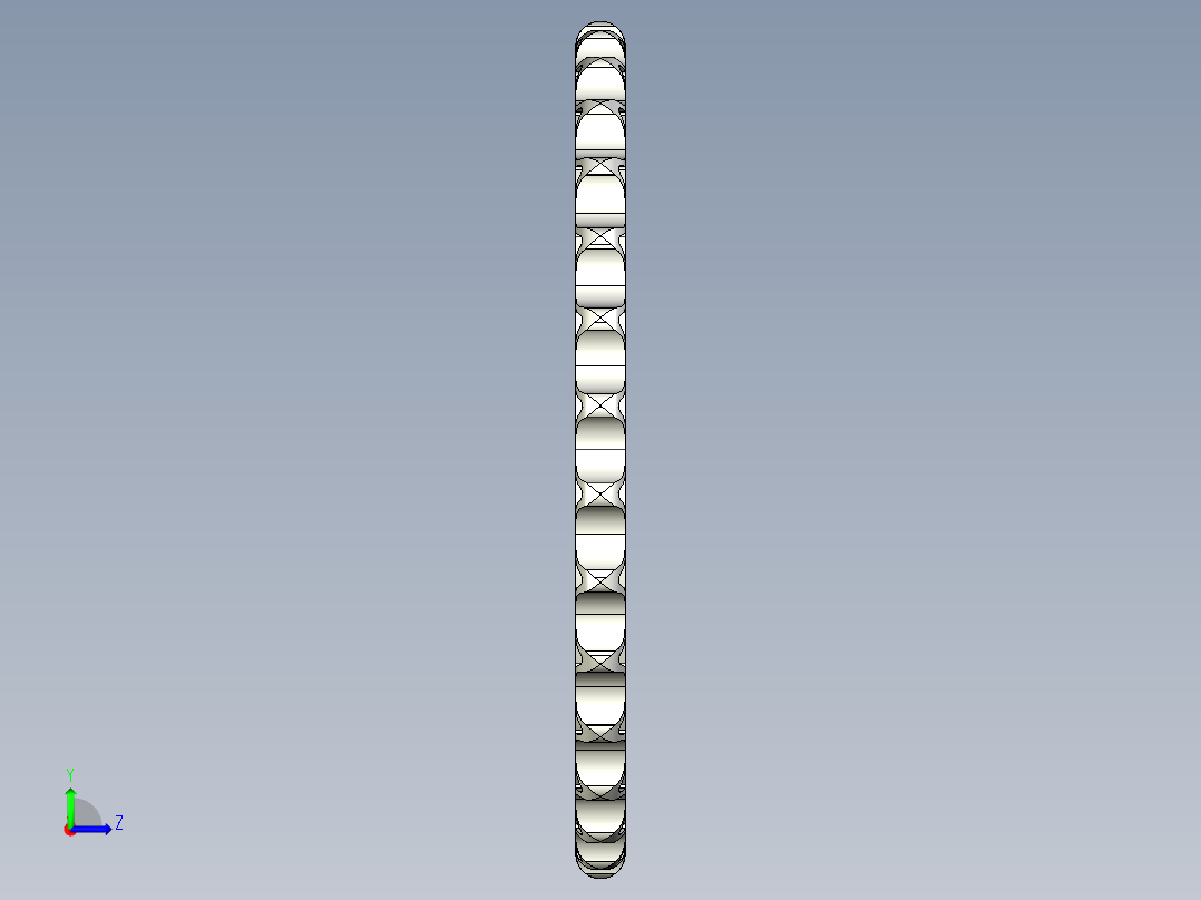 ROLL-RING鏈條張力環906~920-3D多系列多零件图纸模型左视图