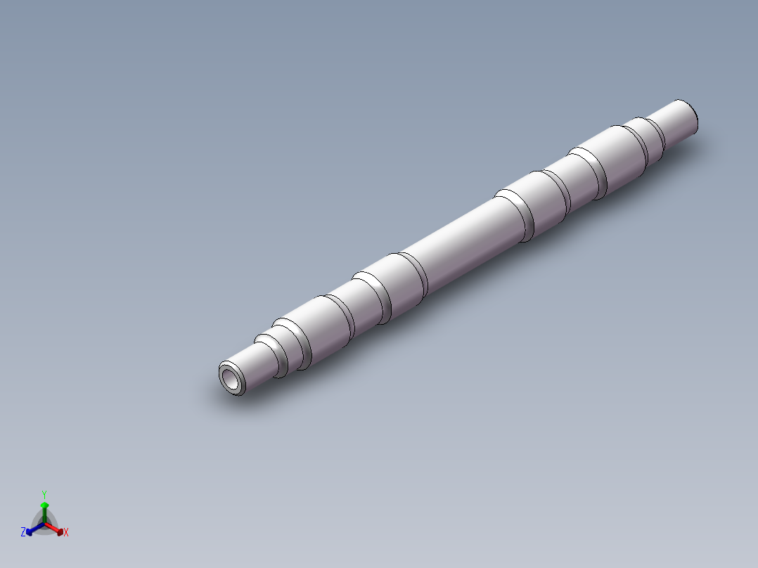 空心车轴加工工艺规程正等轴测图