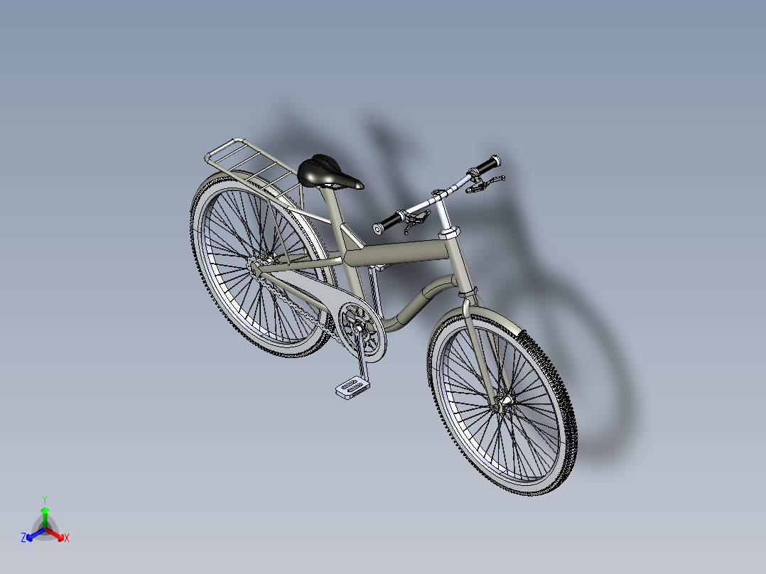 21---自行车模型step三维图纸模型设计图纸