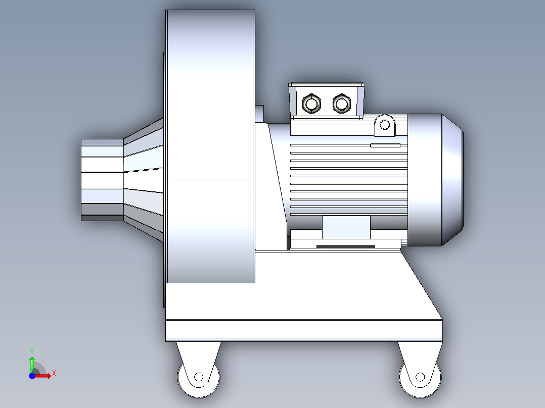 11100风量移动式抽风机前视图