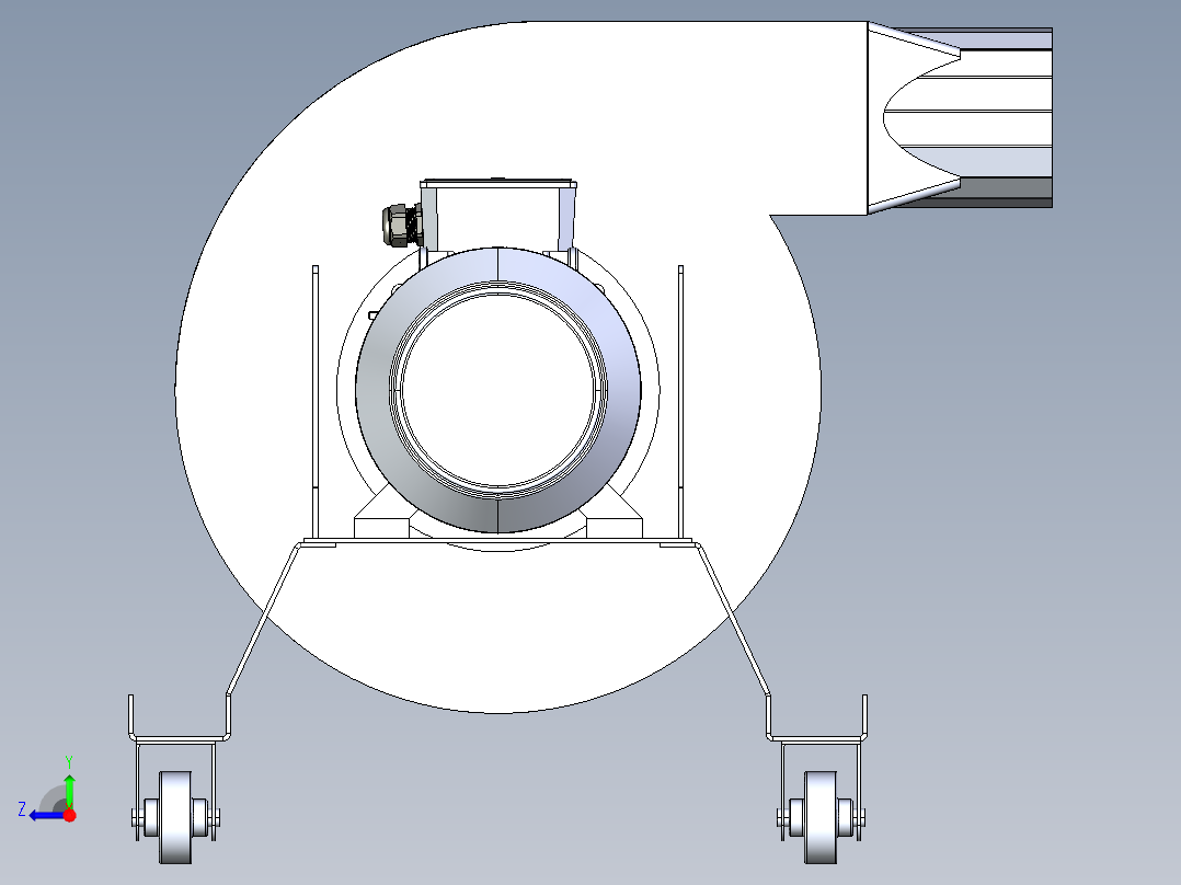 11100风量移动式抽风机右视图