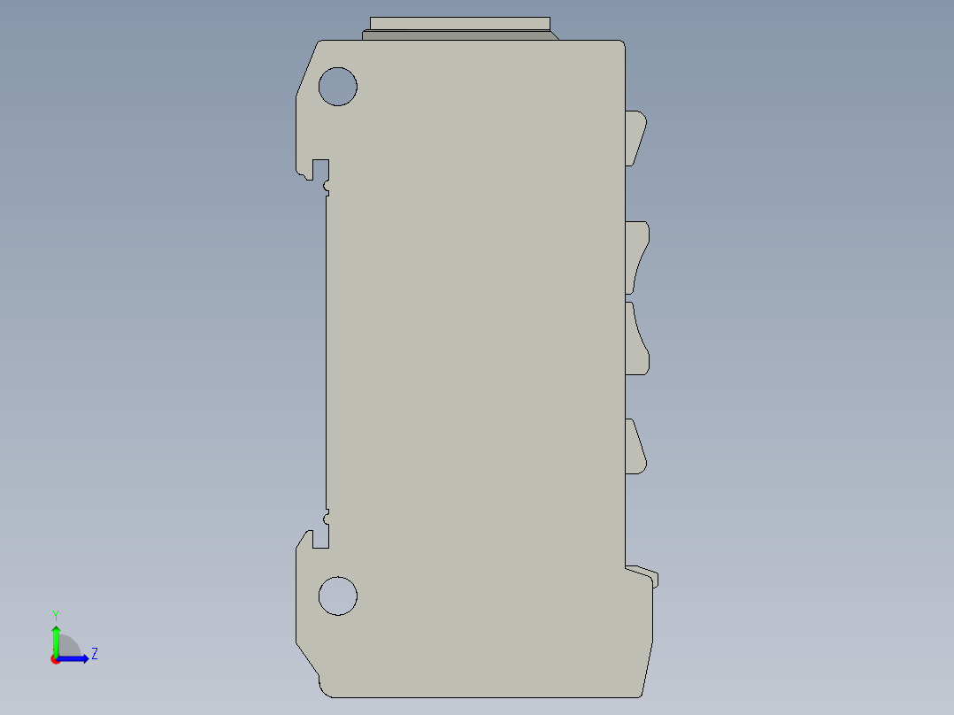 基恩士PX-10(P)_kc图纸模型左视图