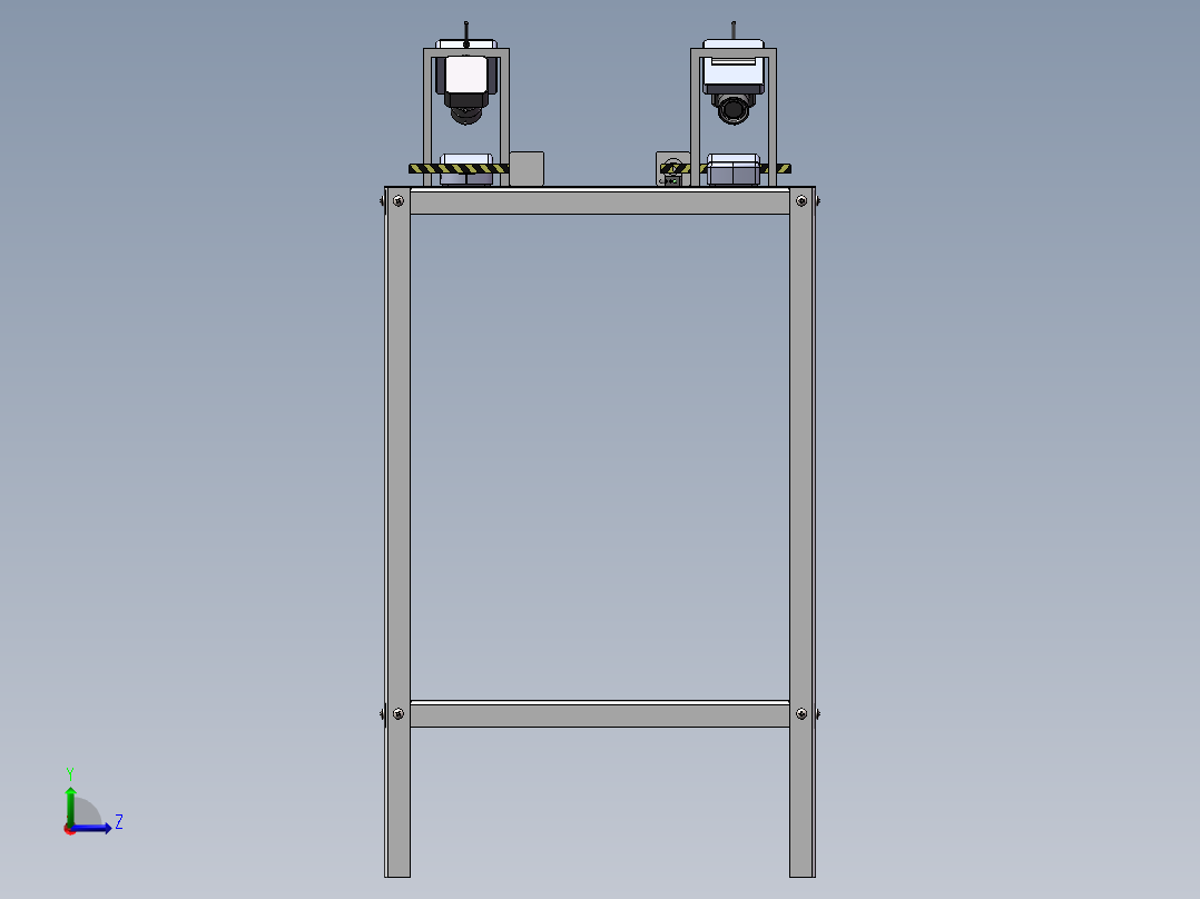 高速收费口示意模型左视图