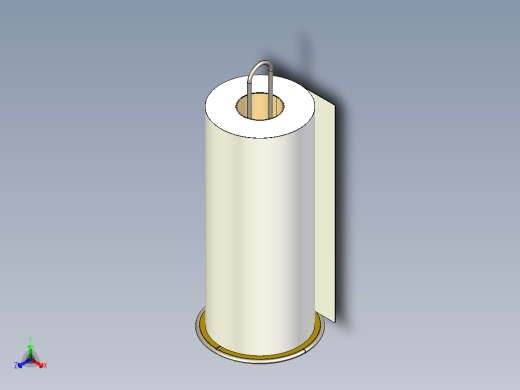 厨房卷架纸卷支架正等轴测缩略图