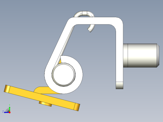 隱藏式鉸鏈(B)5570-3D多系列多零件图纸模型右视缩略图