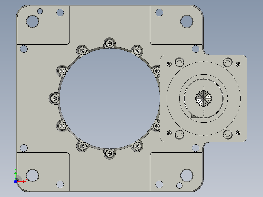 中空旋转平台KFN280-10模型（22-110-145-M8）-12前视图