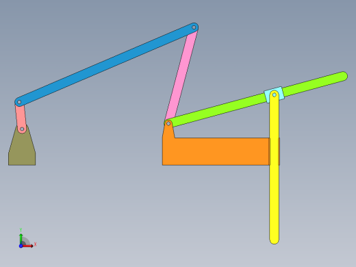 曲柄摇杆与正切机构串接前视缩略图