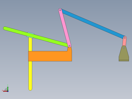 曲柄摇杆与正切机构串接后视缩略图