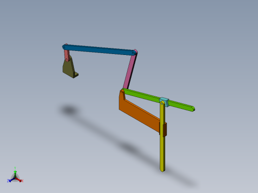 曲柄摇杆与正切机构串接正等轴测缩略图