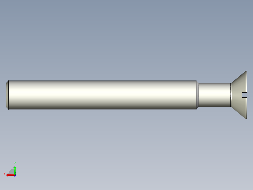 沉头螺钉-Screw_-M18-L150_120-30-3x3-40_-Countersunk_head.stp后视图